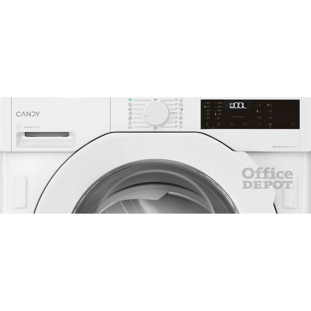 Candy BC449M4D8J-S fehér, elöltöltős, max.:1400ford., 9kg, beépíthető mosógép