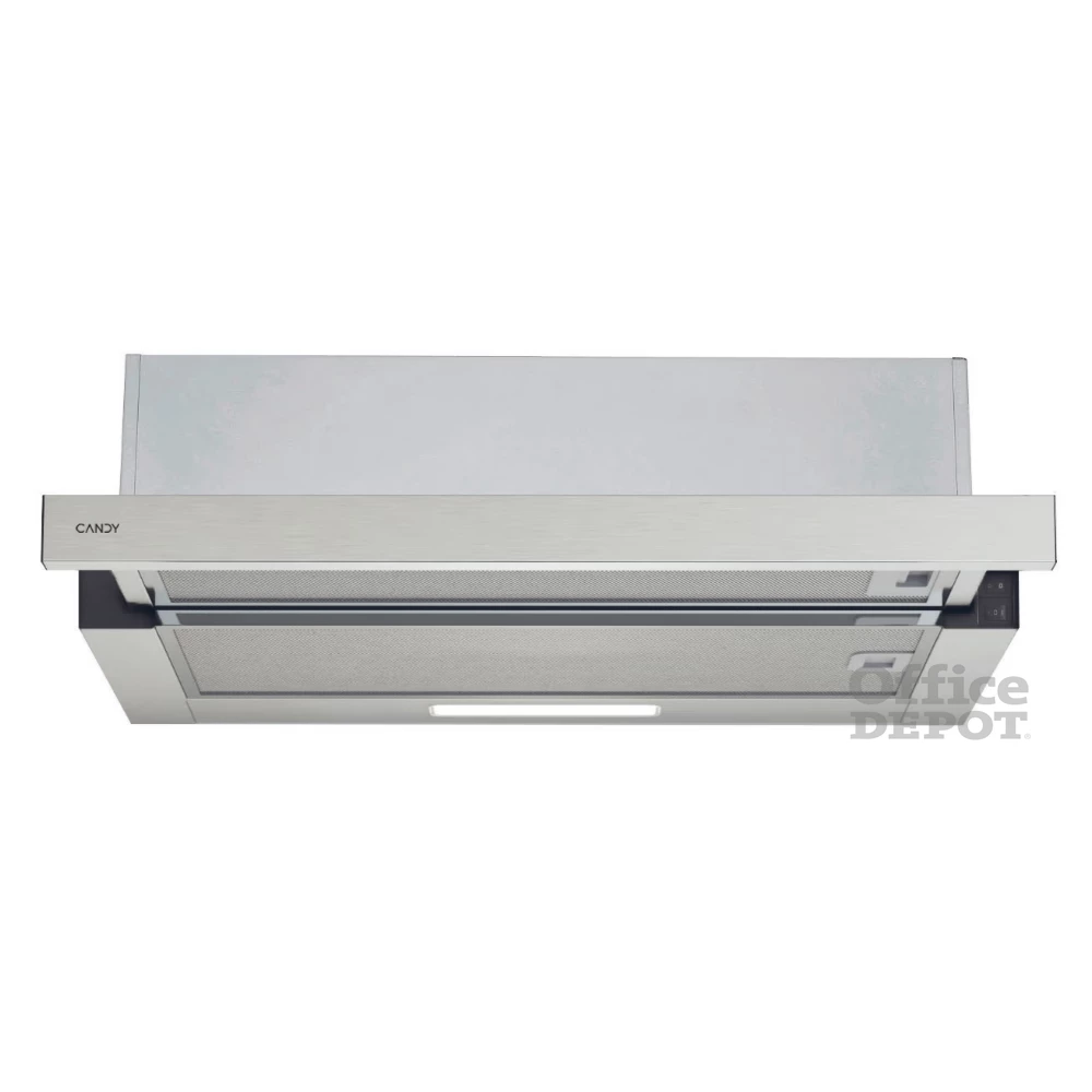 Candy CBT6130/3X ezüst, beépíthető, hagyományos, méret:60 cm, teleszkópos, zajszint:64 dB, páraelszívó