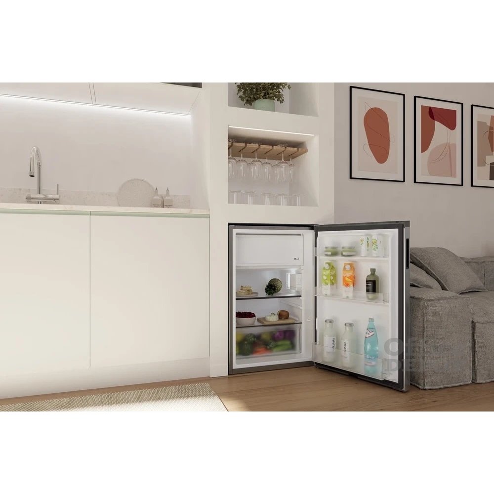 Candy CNOQ2S58EX inox, egyajtós, Hűtő:100+14L, hűtőszekrény