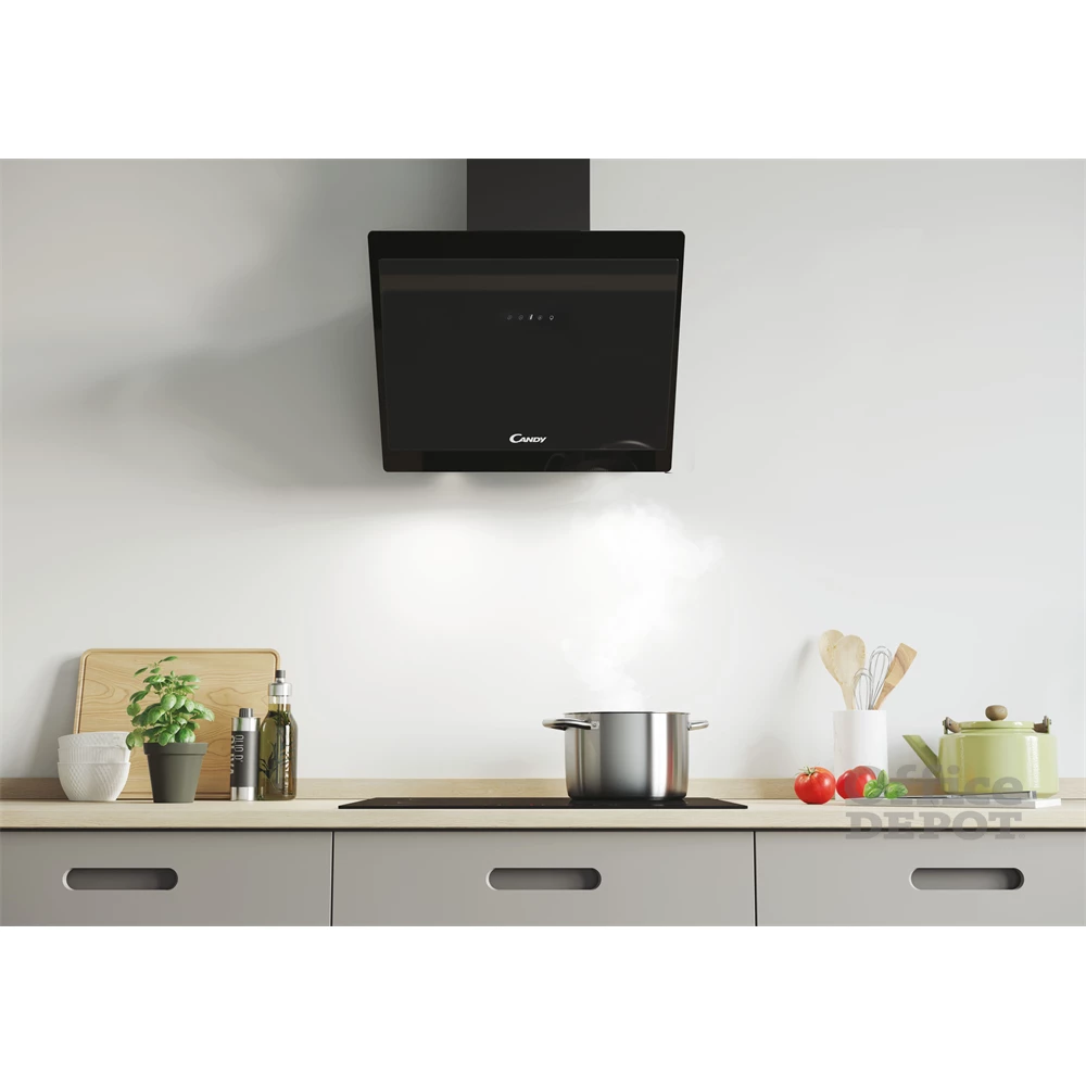 Candy CVMA 60N fekete, szabadonálló, kürtős, méret:60 cm, zajszint:62 dB, páraelszívó