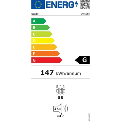 Candy CWC058 fekete, Palack:58db, borhűtő