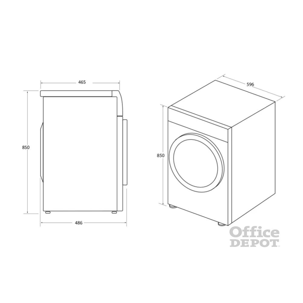 Candy RP4 H7A2TRE-S fehér, 7 kg, hőszivattyús, keskeny, szárítógép