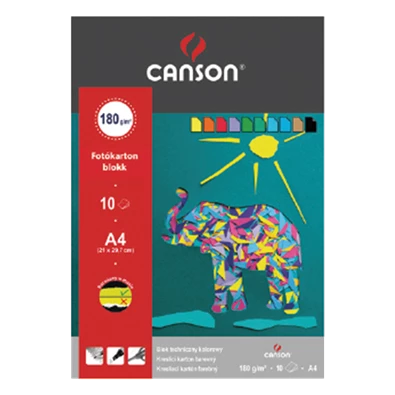 Canson Student A4 10ív színes fotókarton blokk Canson Student A4 10ív színes fotókarton blokk