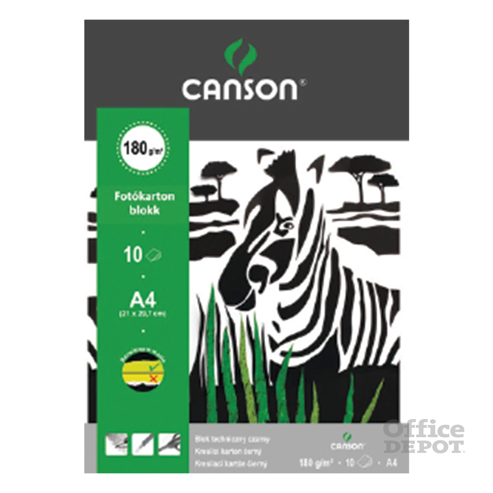 Canson  Student A4 10ív  fekete fotókarton blokk