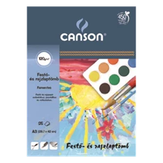 Canson A4 vízfestékes iskolai 25db-os fehér festőtömb Canson A4 vízfestékes iskolai 25db-os fehér festőtömb