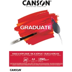 Canson Graduate A4, álló, 290 g/m2, ragasztott olaj- és akrilfestő papírtömb Canson Graduate A4, álló, 290 g/m2, ragasztott olaj- és akrilfestő papírtömb