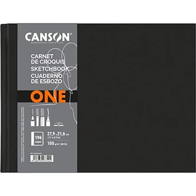 Canson One 27,9x21,6 cm, fekvő, 100 g/m2, ragasztott fehér rajzpapírfüzet Canson One 27,9x21,6 cm, fekvő, 100 g/m2, ragasztott fehér rajzpapírfüzet