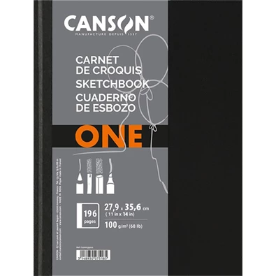 Canson One 27,9x35,6 cm, álló, 100 g/m2, ragasztott fehér rajzpapírfüzet Canson One 27,9x35,6 cm, álló, 100 g/m2, ragasztott fehér rajzpapírfüzet