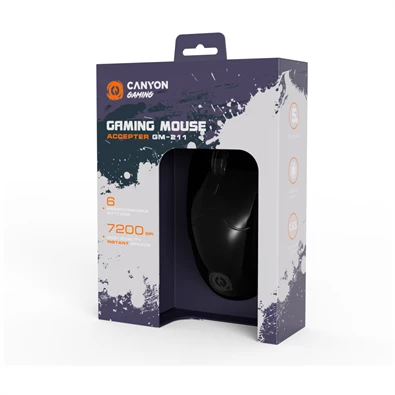 Canyon Accepter GM-211 optikai USB gaming egér fekete Canyon Accepter GM-211 optikai USB gaming egér fekete