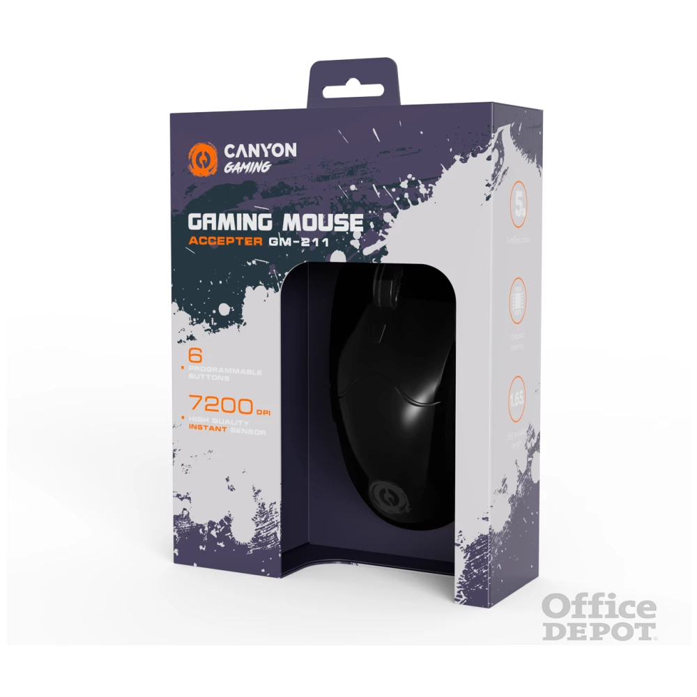 Canyon Accepter GM-211 optikai USB gaming egér fekete