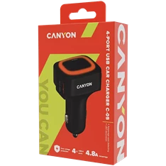 Canyon C-05 univerzális Dual autós töltő adapter 4.8A Canyon C-05 univerzális Dual autós töltő adapter 4.8A