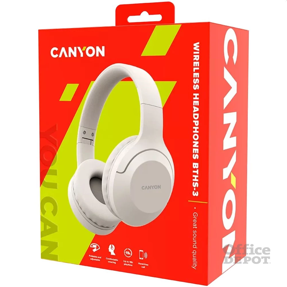 Canyon CNS-CBTHS3BE bézs Bluetooth fejhallgató