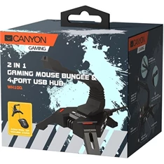 Canyon MW-100 Bungee USB gaming hub / egérkábel-rendező fekete Canyon MW-100 Bungee USB gaming hub / egérkábel-rendező fekete