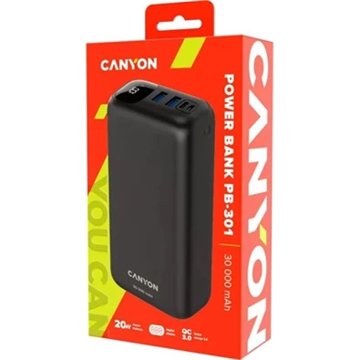 Canyon PD-301 30000mAh LiPo powerbank fekete Canyon PD-301 30000mAh LiPo powerbank fekete