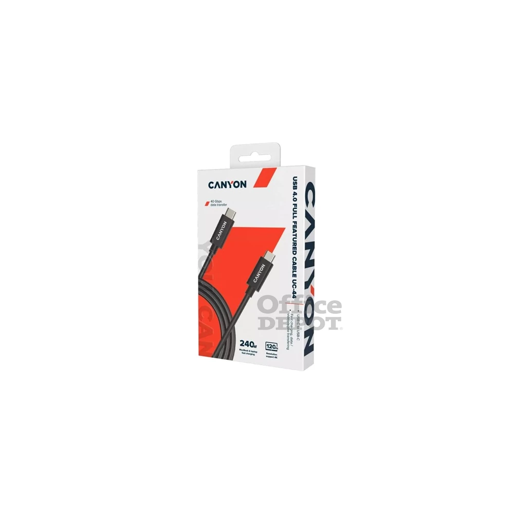Canyon UC-44 USB4 - USB4 M/M adatkábel 1m fekete