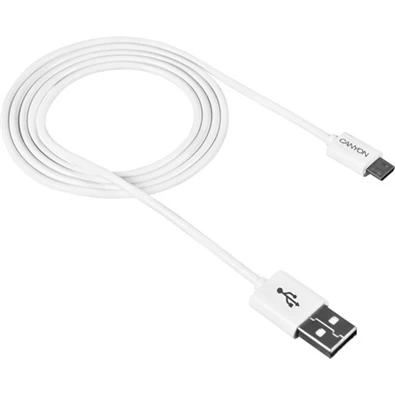 Canyon USB 2.0 A -> USB 2.0 micro B M/M adatkábel 1m fehér Canyon USB 2.0 A -> USB 2.0 micro B M/M adatkábel 1m fehér