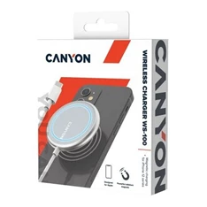 Canyon WS-100 15W univerzális vezeték nélküli töltő adapter (Qi) Canyon WS-100 15W univerzális vezeték nélküli töltő adapter (Qi)
