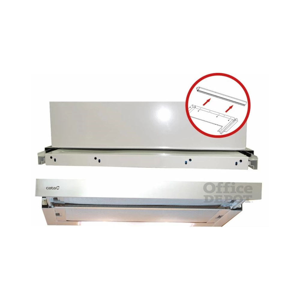 Cata TF-2003/60 LED duralum inox, beépíthető, hagyományos, méret:60 cm, teleszkópos, zajszint:57 dB, páraelszívó