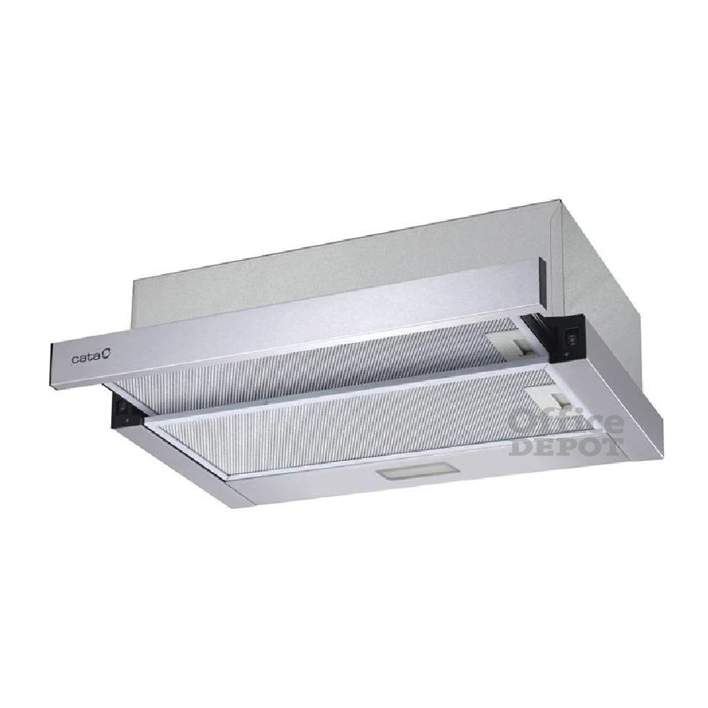 Cata TFB-5160 X inox, beépíthető, kihúzható, méret:59,5 cm, teleszkópos, zajszint:61 dB, páraelszívó