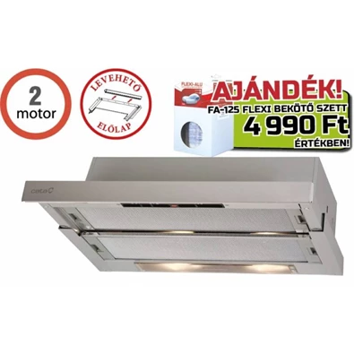 Cata TF-5260 X/L inox páraelszívó + FA 125/3 bekötőszett Cata TF-5260 X/L inox páraelszívó + FA 125/3 bekötőszett