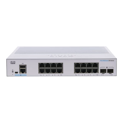 Cisco CBS250-16T-2G 16x GbE LAN 2x SFP port L2 menedzselhető switch Cisco CBS250-16T-2G 16x GbE LAN 2x SFP port L2 menedzselhető switch
