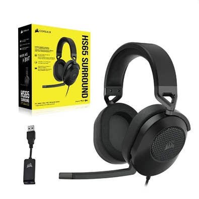 Corsair HS65 Surround fekete gamer headset Corsair HS65 Surround fekete gamer headset