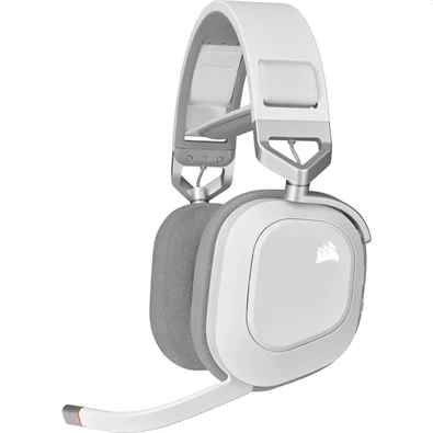 Corsair HS80 RGB vezeték nélküli fehér gamer headset Corsair HS80 RGB vezeték nélküli fehér gamer headset