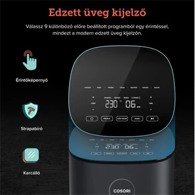Cosori CAF-L501-KEU Pro 4,7 L forrólevegős sütő Cosori CAF-L501-KEU Pro 4,7 L forrólevegős sütő