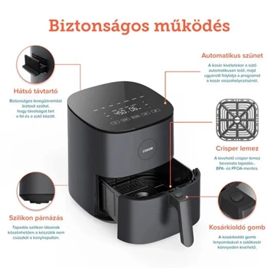 Cosori CAF-L501-KEU Pro 4,7 L forrólevegős sütő Cosori CAF-L501-KEU Pro 4,7 L forrólevegős sütő