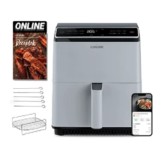 Cosori CAF-P583S-AEUR Dual Blaze szürke 6,4 L forrólevegős sütő Cosori CAF-P583S-AEUR Dual Blaze szürke 6,4 L forrólevegős sütő