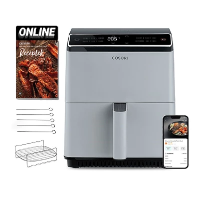 Cosori CAF-P583S-AEUR Dual Blaze szürke 6,4 L forrólevegős sütő Cosori CAF-P583S-AEUR Dual Blaze szürke 6,4 L forrólevegős sütő