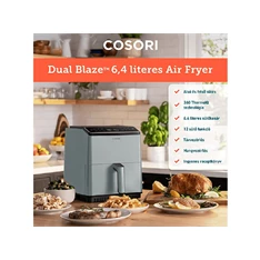 Cosori CAF-P583S-AEUR Dual Blaze szürke 6,4 L forrólevegős sütő Cosori CAF-P583S-AEUR Dual Blaze szürke 6,4 L forrólevegős sütő