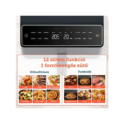 Cosori CAF-P583S-AEUR Dual Blaze szürke 6,4 L forrólevegős sütő Cosori CAF-P583S-AEUR Dual Blaze szürke 6,4 L forrólevegős sütő