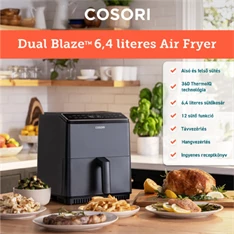 Cosori CAF-P681S-KEUR Dual Blaze sötétszürke 6,4 L forrólevegős sütő Cosori CAF-P681S-KEUR Dual Blaze sötétszürke 6,4 L forrólevegős sütő