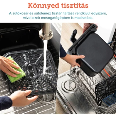 Cosori CAF-P681S-KEUR Dual Blaze sötétszürke 6,4 L forrólevegős sütő Cosori CAF-P681S-KEUR Dual Blaze sötétszürke 6,4 L forrólevegős sütő