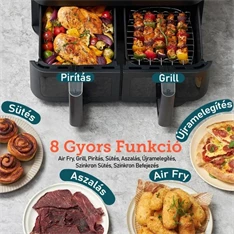Cosori CAF-R901-AEU Dual Basket 8,5 L forrólevegős sütő Cosori CAF-R901-AEU Dual Basket 8,5 L forrólevegős sütő