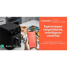 Cosori CS158-AF-RXB Premium Smart fekete 5,5 L forrólevegős sütő Cosori CS158-AF-RXB Premium Smart fekete 5,5 L forrólevegős sütő