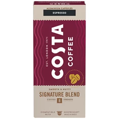 Costa Coffee Signature Blend Espresso Nespresso kompatibilis 10 db kávékapszula Costa Coffee Signature Blend Espresso Nespresso kompatibilis 10 db kávékapszula