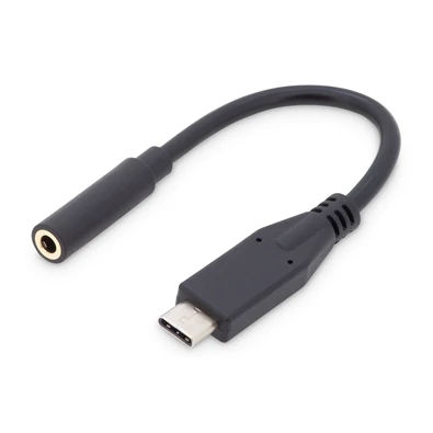 DIGITUS 24bit 48 KHZ USB Type-C 3.5mm stereo audio adapter kábel 0,2m DIGITUS 24bit 48 KHZ USB Type-C 3.5mm stereo audio adapter kábel 0,2m