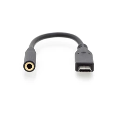 DIGITUS 24bit 48 KHZ USB Type-C 3.5mm stereo audio adapter kábel 0,2m DIGITUS 24bit 48 KHZ USB Type-C 3.5mm stereo audio adapter kábel 0,2m