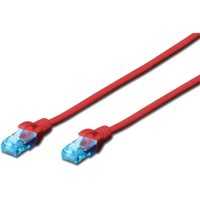 DIGITUS Cat.5e U/UTP PVC 2m piros patch kábel DIGITUS Cat.5e U/UTP PVC 2m piros patch kábel