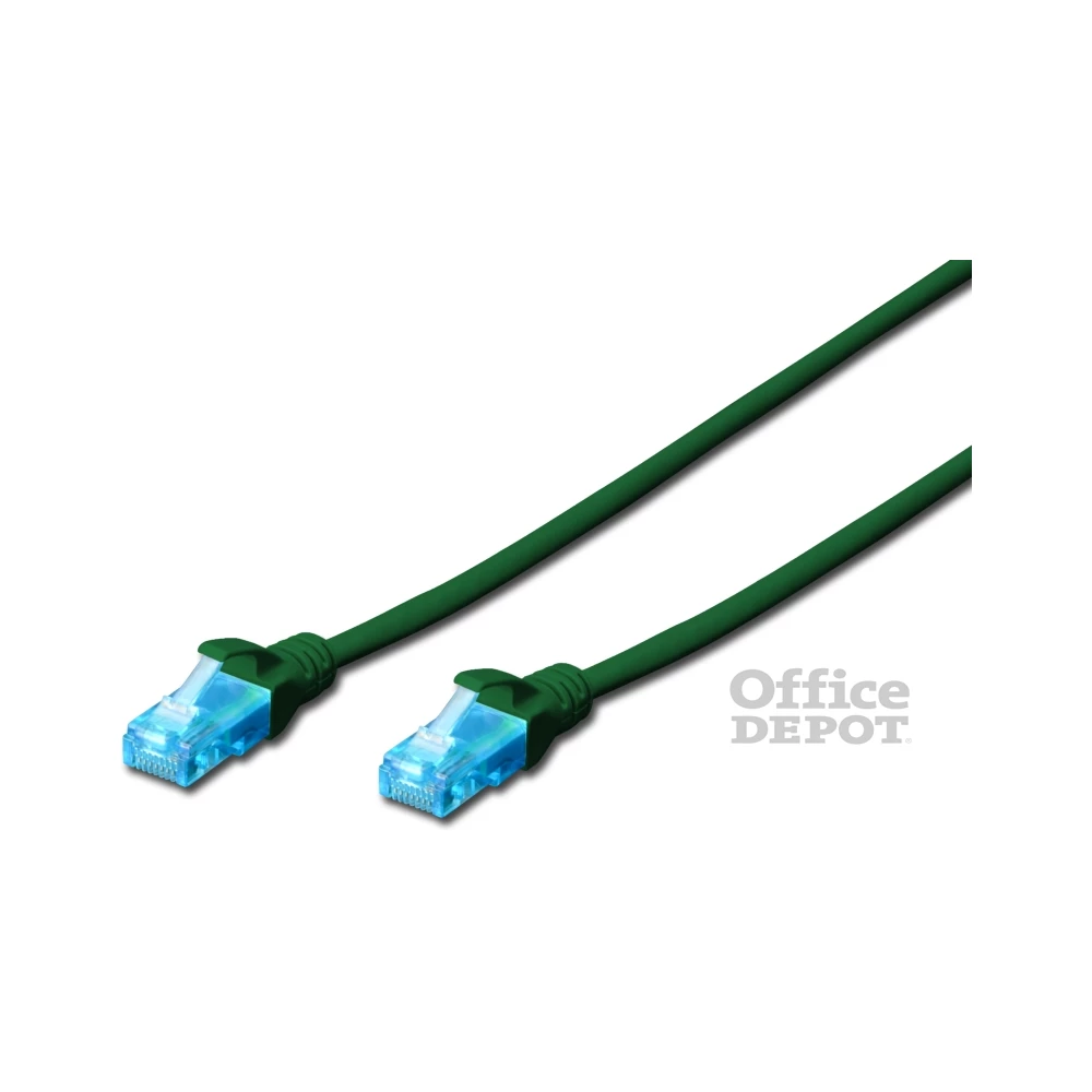 DIGITUS Cat.5e U/UTP PVC 5m zöld patch kábel