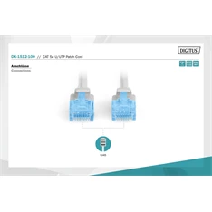 DIGITUS Cat.5e U/UTP PVC 10m zöld patch kábel DIGITUS Cat.5e U/UTP PVC 10m zöld patch kábel