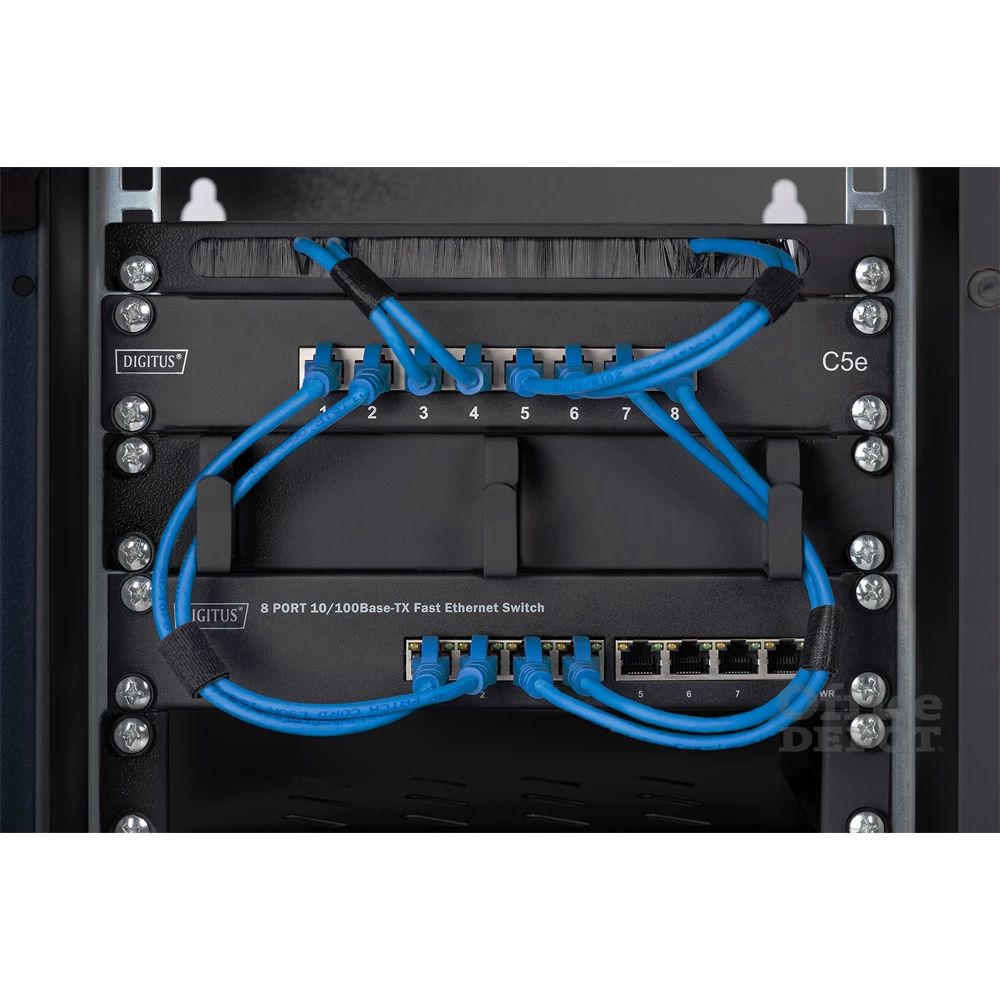 DIGITUS DN-10-TRAY-1-B 10" 1U 150mm mély fekete fix polc