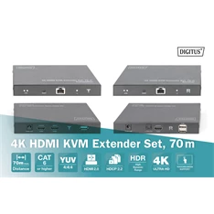 DIGITUS DS-55513 4K HDMI KVM 70m extender szett DIGITUS DS-55513 4K HDMI KVM 70m extender szett