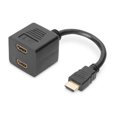 DIGITUS Full HD 3D 24Hz aranyozott HDMI Y-elosztó kábel 0,2m DIGITUS Full HD 3D 24Hz aranyozott HDMI Y-elosztó kábel 0,2m