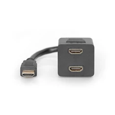 DIGITUS Full HD 3D 24Hz aranyozott HDMI Y-elosztó kábel 0,2m DIGITUS Full HD 3D 24Hz aranyozott HDMI Y-elosztó kábel 0,2m