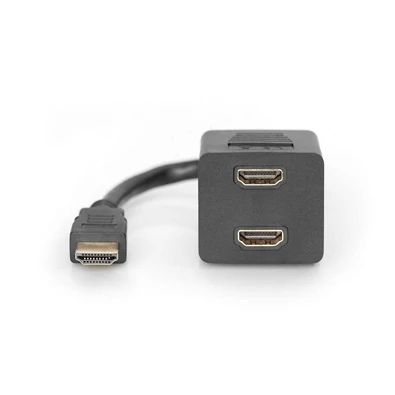 DIGITUS Full HD 3D 24Hz aranyozott HDMI Y-elosztó kábel 0,2m DIGITUS Full HD 3D 24Hz aranyozott HDMI Y-elosztó kábel 0,2m