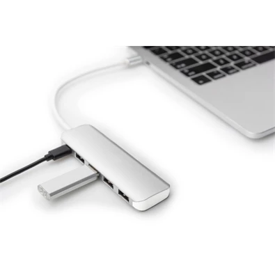 DIGITUS USB Type-C 4 portos USB 3.0 hub + PD DIGITUS USB Type-C 4 portos USB 3.0 hub + PD