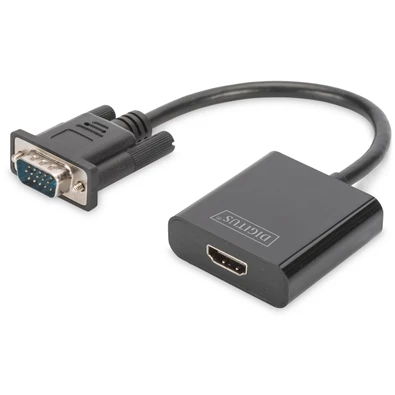 DIGITUS VGA apa -> HDMI anya adapter audio kábellel DIGITUS VGA apa -> HDMI anya adapter audio kábellel